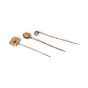 COLLECTION OF THREE 19TH CENTURY LAPEL PINS