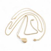 THREE 9CT GOLD NECKLACE CHAINS - TWO WITH PENDANTS