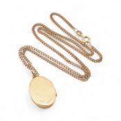HALLMARKED 9CT GOLD LOCKET & NECKLACE CHAIN