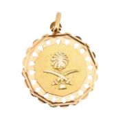 18CT GOLD UNITED ARAB EMIRATES NECKLACE PENDANT