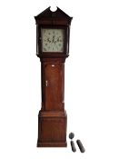 19TH CENTURY OAK LONGCASE 8-DAY CLOCK