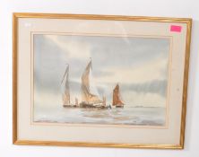 FREDERICK BROWN - 20TH CENTURY WATERCOLOUR WITH INK PAINTING