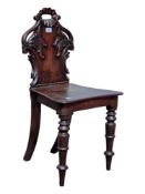 VICTORIAN MAHOGANY HALL CHAIR