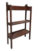 MANNER OF LIBERTY - 1920S OAK OPEN WINDOW BOOKCASE