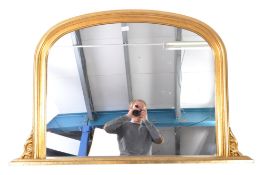 VICTORIAN REPRODUCTION GILT OVERMANTLE MIRROR