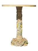 20TH CENTURY CAST RESIN SIDE TABLE