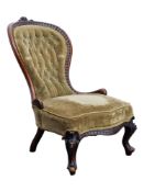 VICTORIAN MAHOGANY LADIES CHAIR