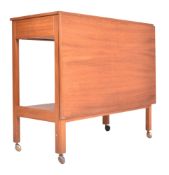 A. H. MCINTOSH & CO - MID CENTURY TEAK SINGLE DROP LEAF TROLLEY