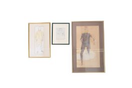 THREE LATE 20TH CENTURY THEATRE COSTUME DESIGN ARTWORKS