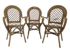 ITALIAN MODERN DESIGN - SET OF 3 MID CENTURY 1970S ARMCHAIRS