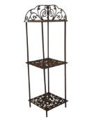 LATE 19TH CENTURY VICTORIAN CAST IRON WHATNOT SHELVING