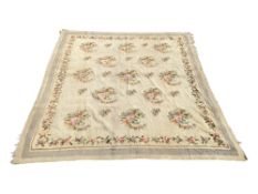 19TH CENTURY VICTORIAN PETITE NEEDLEPOINT RUG