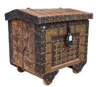 EARLY 20TH CENTURY NORTH AFRICAN WHEELED TRUNK