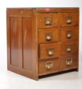 VINTAGE MID CENTURY EIGHT DRAWER PEDESTAL INDEX CABINET