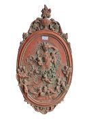 EARLY 20TH CENTURY FRENCH OVAL WALL PLAQUE