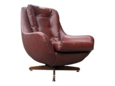 MANNER OF GREAVES & THOMAS - MID CENTURY SWIVEL CHAIR