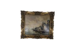 M J RENDELL - 20TH CENTURY LANDSCAPE OIL PAINTING ON BOARD