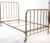 19TH CENTURY VICTORIAN FRENCH BRASS BED 'QUEEN SIZE'