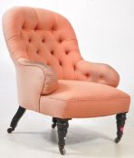 VICTORIAN MAHOGANY ARMCHAIR IN HOWARD & SONS MANNER