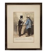 AFTER HONORE DAUMIER - 19TH CENTURY HAND COLOURED LITHOGRAPH