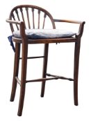 1920S WINDSOR STYLE LOW BACK DRESSING TABLE CHAIR