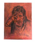 RICHARD BAZLEY (B.1962) - 'AL PACINO' - MIXED MEDIA PAINTING