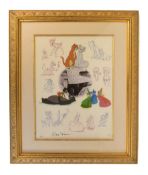 WALT DISNEY - OLLIE JOHNSTON - 'CELEBRATING OLLIE JOHNSON' LTD ED SIGNED DISPLAY