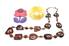 DANISH BUCH DEICHMANN BROOCH & A VINTAGE BRACELET