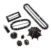 19TH CENTURY VAUXHALL GLASS MOURNING JEWELLERY