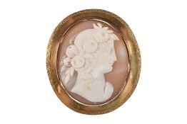 19TH CENTURY CARVED CAMEO BROOCH PIN