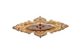 EDWARDIAN HALLMARKED 9CT GOLD LOCKET BROOCH PIN