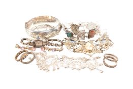 COLLECTION OF SILVER JEWELLERY