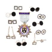 HALLMARKED MASONIC JEWEL & VINTAGE CUFFLINKS