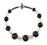 A LUCITE SPUTNIK ORB BEAD NECKLACE