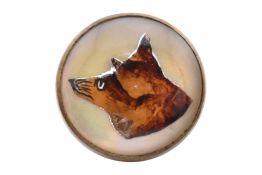 SET OF SIX ESSEX CRYSTAL FOX HEAD BUTTONS