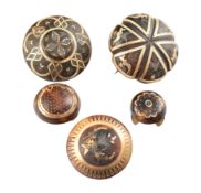 VICTORIAN PIQUE WOEK BROOKES & BUTTON STUDS