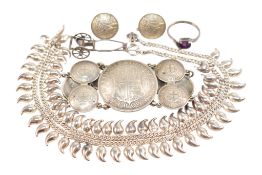 COLLECTION OF SILVER JEWELLERY
