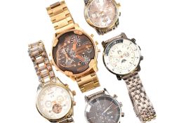 FIVE ASSORTED GENTS WRIST WATCHES