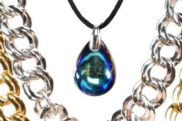 BACCARAT PENDANT NECKLACE & TWO MONEY CHAINS