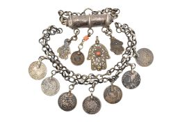 COLLECTION OF WHITE METAL BEDOUIN JEWELLERY