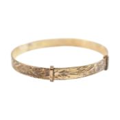 HALLMARKED SILVER GILT BANGLE