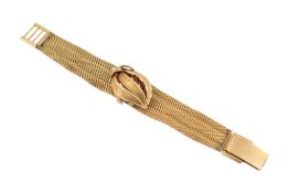 MID CENTURY GOLD PLATED FREESON BRACELET WRISTWATCH