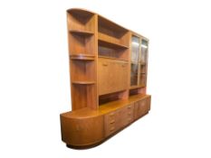 G-PLAN FURNITURE- FRESCO - MID 20TH CENTURY TEAK HIGH BOARD WALL UNIT CABINETS