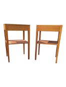 BRITISH MODERN DESIGN - PAIR OF FORMICA TOPPED BEDSIDE TABLES