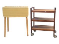 BRITISH MODERN DESIGN - MID CENTURY TEAK BUTLERS TROLLEY