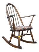 ERCOL - LUCIEN ERCOLANI - MODEL 428 - RETRO VINTAGE ROCKING CHAIR