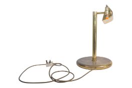 1970S BRASS HINGED BANKER'S DESKTOP TABLE LAMP