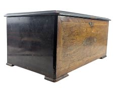 SWISS 19TH CENTURY OAK & INLAID EBONISED 10 AIRS CYLINDER MUSIC BOX