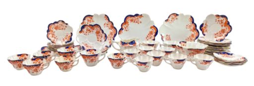 WILEMAN & CO. FOLEY - 19TH CENTURY HAND PAINTED CHINA PART TEA SERVICE