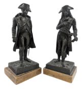 V. RIVIERE - PAIR OF FRENCH LATE 19TH/EARLY 20TH CENTURY BRONZE FIGURES OF NAPOLEON